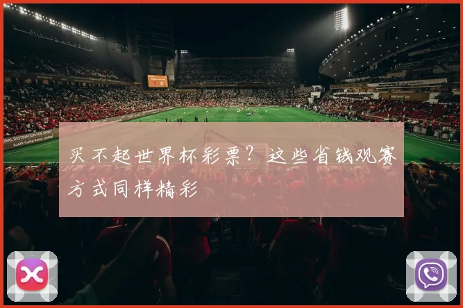 买不起世界杯彩票？这些省钱观赛方式同样精彩